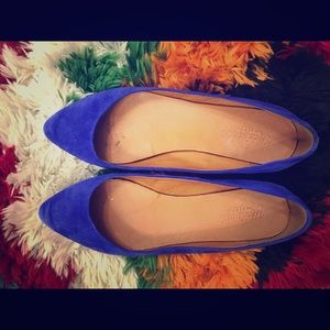 Madewell suede royal blue flats
